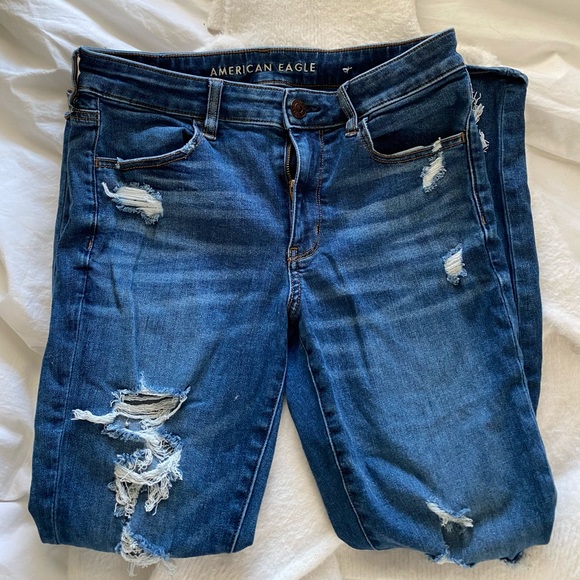 American Eagle Size 12 Long Jegging Crop Jeans EUC - Picture 2 of 7